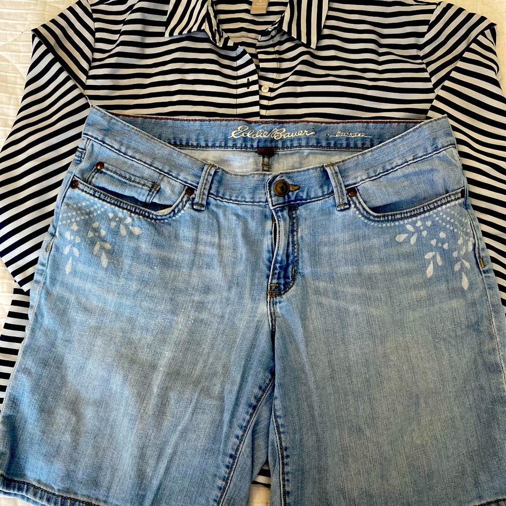 Eddie Bauer Denim Blue Soft Jean Shorts